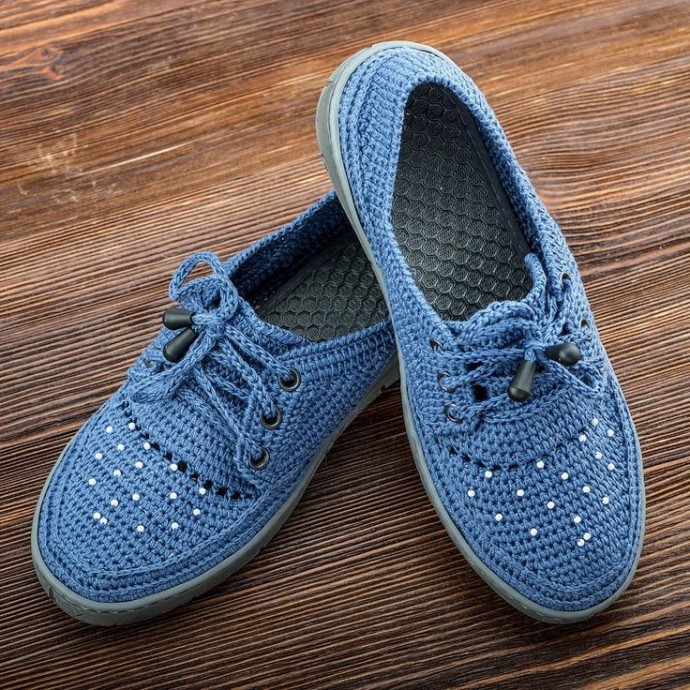 Идеи вязаных мокасин и кедов