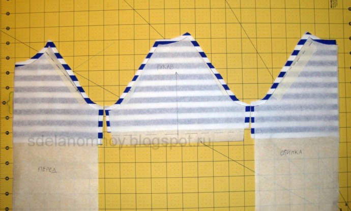 Совмещение полосок на реглане: корректируем выкройку