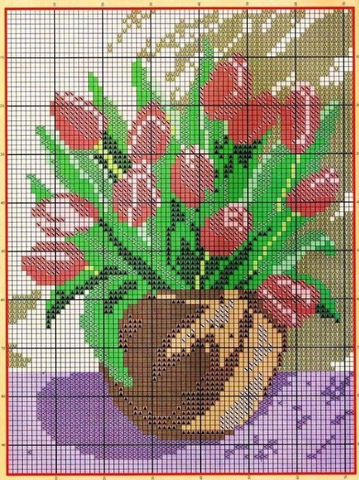 Яркое тепло вышивки