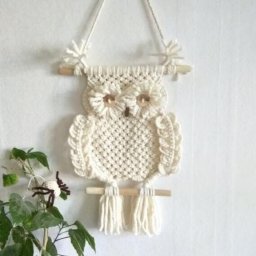Совушки в технике плетения макраме
