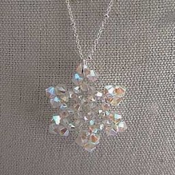 Схема плетения подвески-снежинки