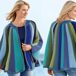 Пончо полосатое