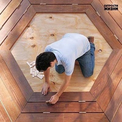 Самодельная скамья под деревом своими руками