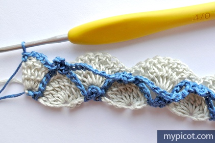 Очень красивый и необычный узор крючком 9 Очень красивый и необычный узор крючком 9