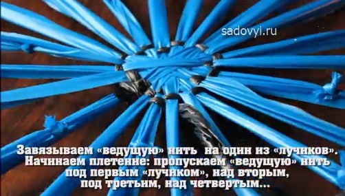 Коврик из мусорных пакетов