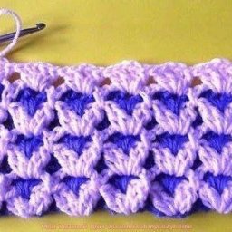 Красивый двухцветный узор для пледа