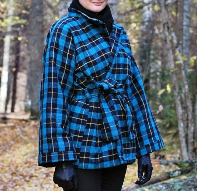 Как сшить пальто с рукавами "кимоно"