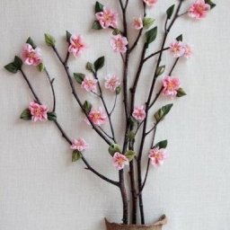 ​Панно с объёмными цветами