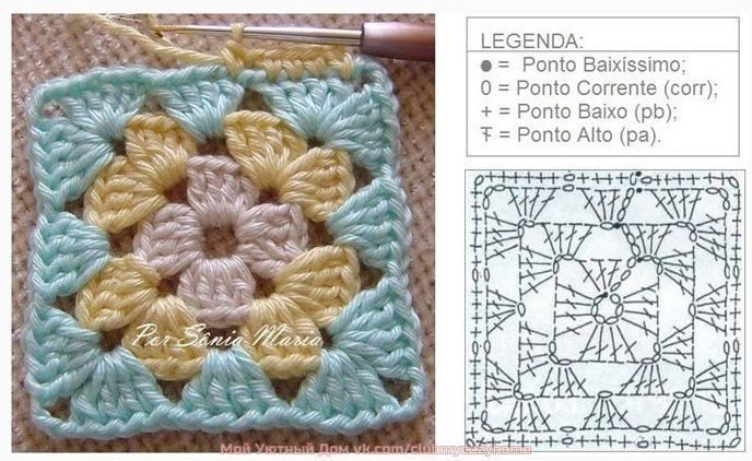 ​Плед с ромбовидным узором