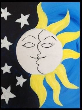 ​Рисуем соединение Солнца и Луны