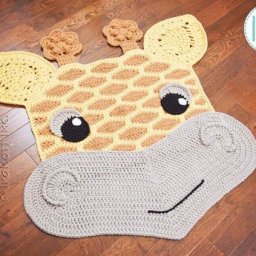 Вязаные коврики в форме забавных животных: идеи