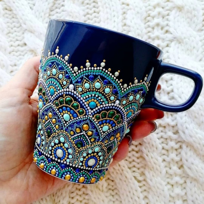 ​Идеи точечной росписи чашек