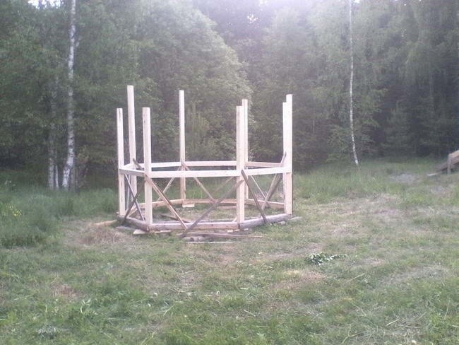 Строительство восьмиугольной беседки с крышей из металлопрофиля своими руками