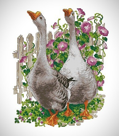 ​Вышиваем гусей