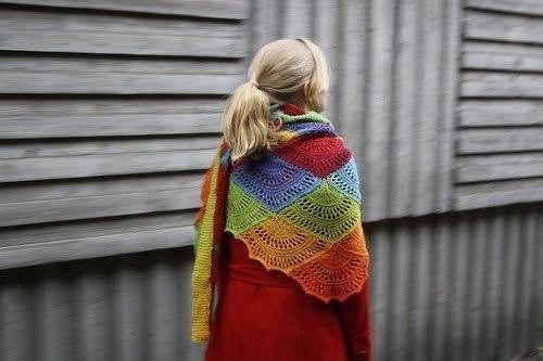 Модульная шаль "Веера"