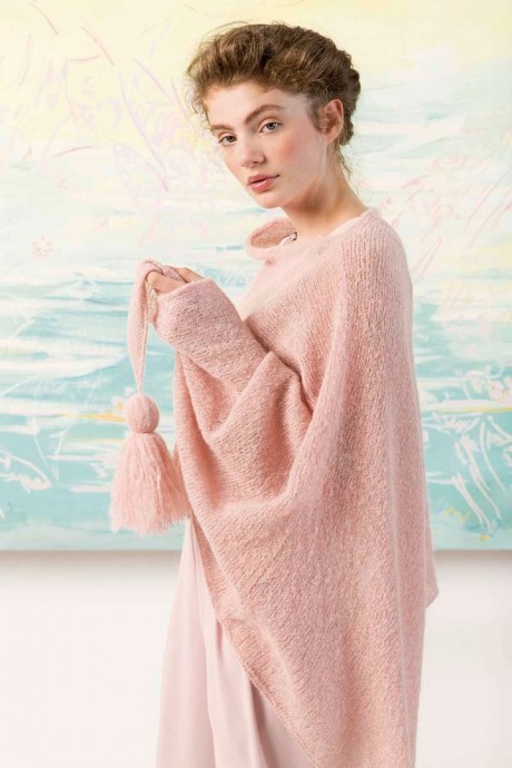 Пончо из альпака спицами Пончо из альпака спицами