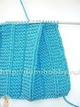 Вязание с эффектом плиссе и складок