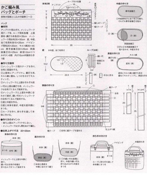 ​Плетеная сумка из ткани