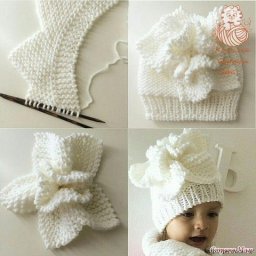 Необычный цветок спицами