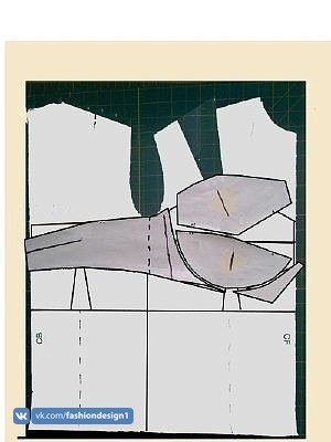 Построение выкройки простого бюстгальтера на основе базовой выкройки лифа Построение выкройки простого бюстгальтера на основе базовой выкройки лифа