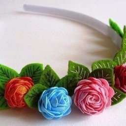 ​Розы из тесьмы