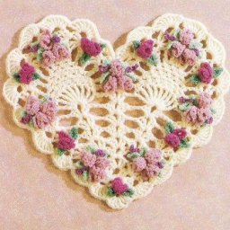 Красивая салфетка в форме сердечка