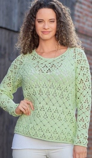 Пуловер крючком