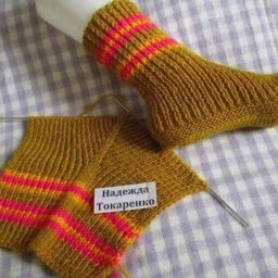 Носки на двух спицах