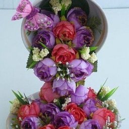 ​Парящая чаша с цветами своими руками