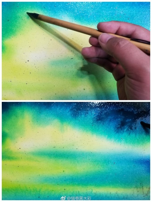 Рисуем звёздное небо над лесом