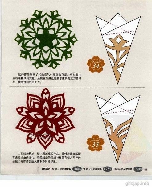 Трафареты красивых снежинок