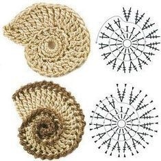 ​Вязаные морские ракушки