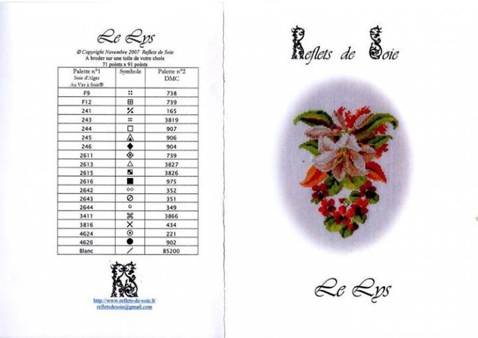 Вышивка крестиком винтажных цветов