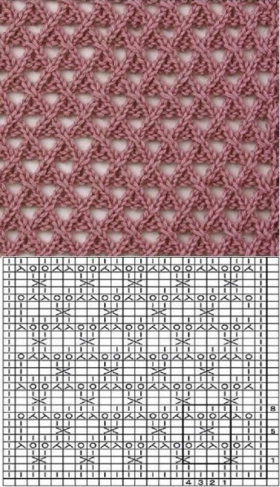 ​Ажурные узоры на спицах