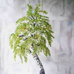 Берёзка из бисера