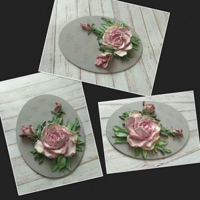 Цветы из декоративной штукатурки