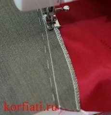 Обработка карманов брюк со складками