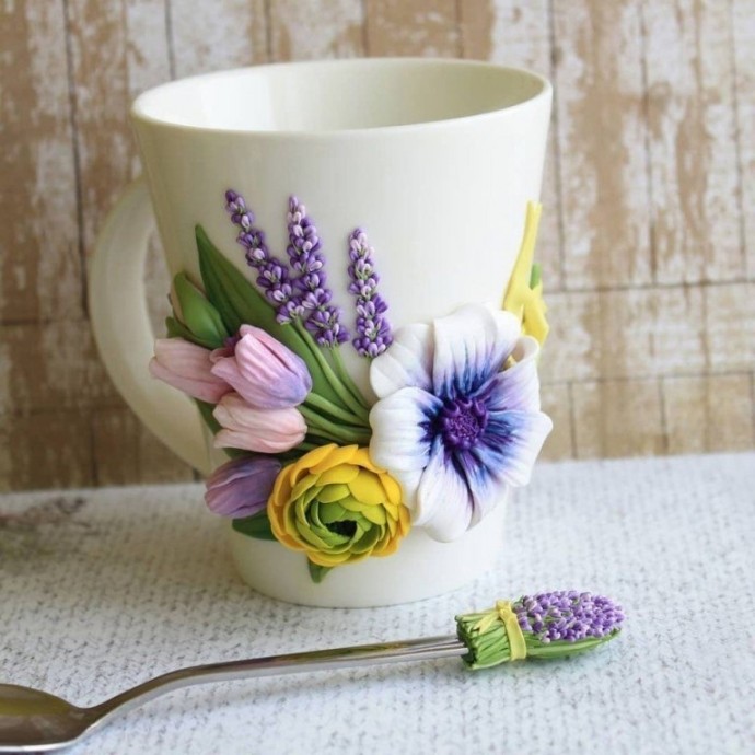 Изумительные чашки с лепниной