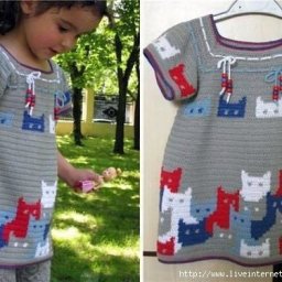 Жаккард с кошечками для деток