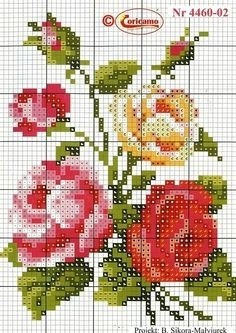 Схемы для вышивки крестиком с цветами