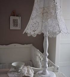 ​Украшаем абажуры кружевом