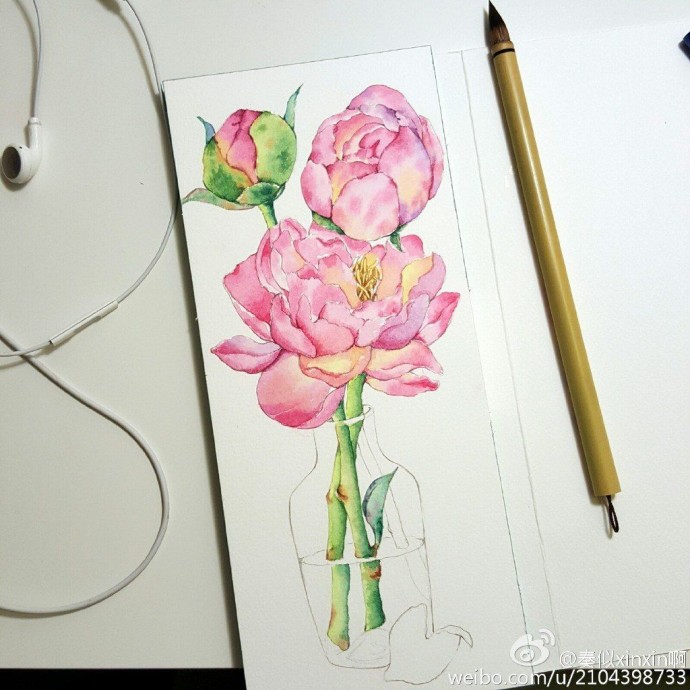 Урок рисования: нежные цветы