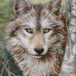 ​Вышивка крестиком: волк