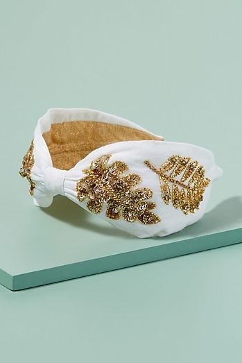 Декорируем ободок для волос тканью и вышивкой