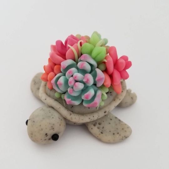 Идеи декоративных черепашек из полимерной глины