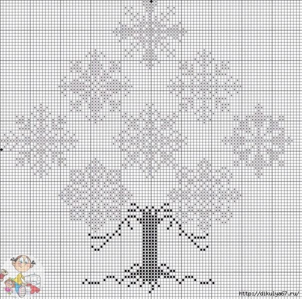 Шаблоны для вышивки: снежинки