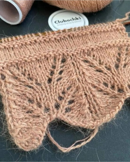 Вязаные митенки