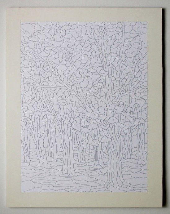 ​Осенний лес в технике кинусайга