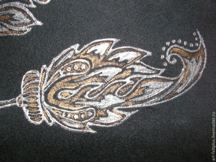 Роспись дубленки