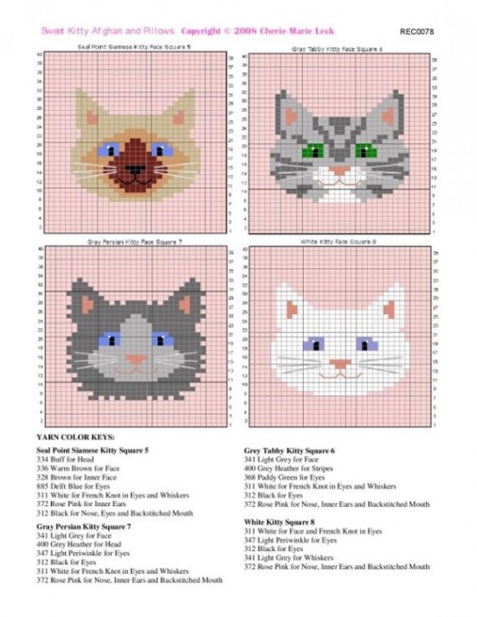 Вышиваем красивых серых котов